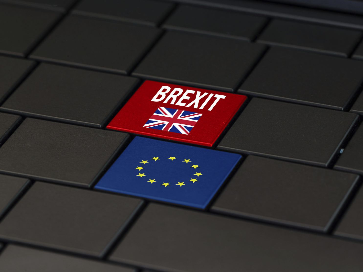 Brexit and EU keys on Keyboard